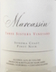 Marcassin Three Sisters Pinot Noir - label