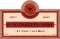 Guy Charlemagne Rosé Brut - label