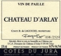 Chateau d' Arlay Côtes du Jura Vin de Paille - label